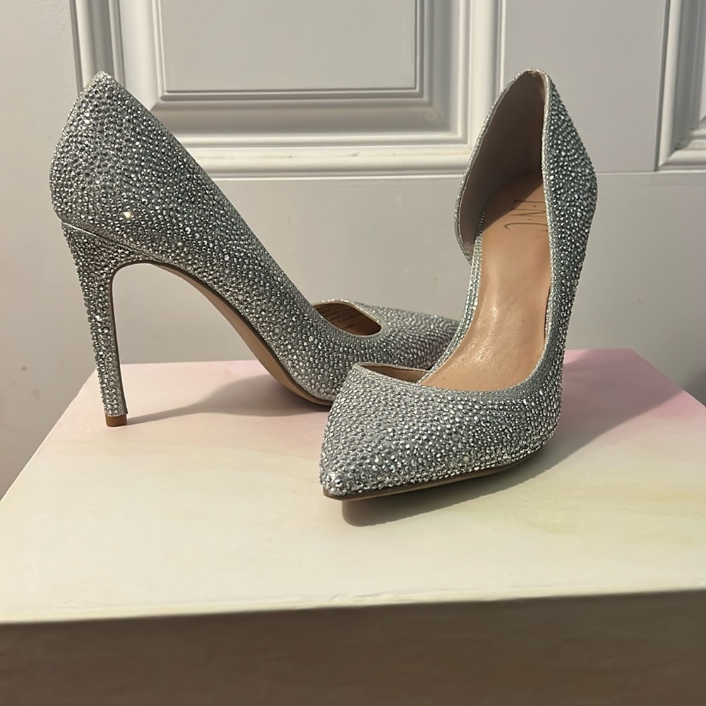 INC sparkle heels
